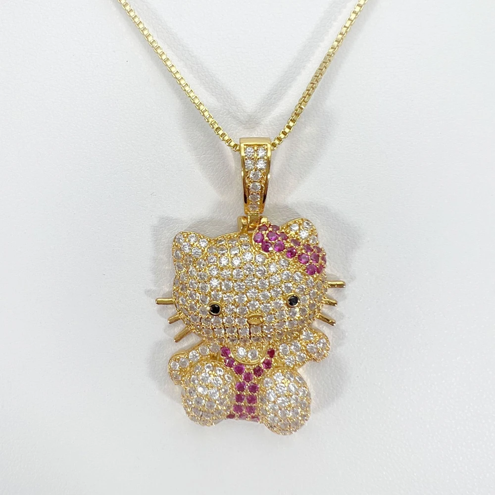 Necklace jewelry Sanrio Hello Kitty Anime Diamond Pendant