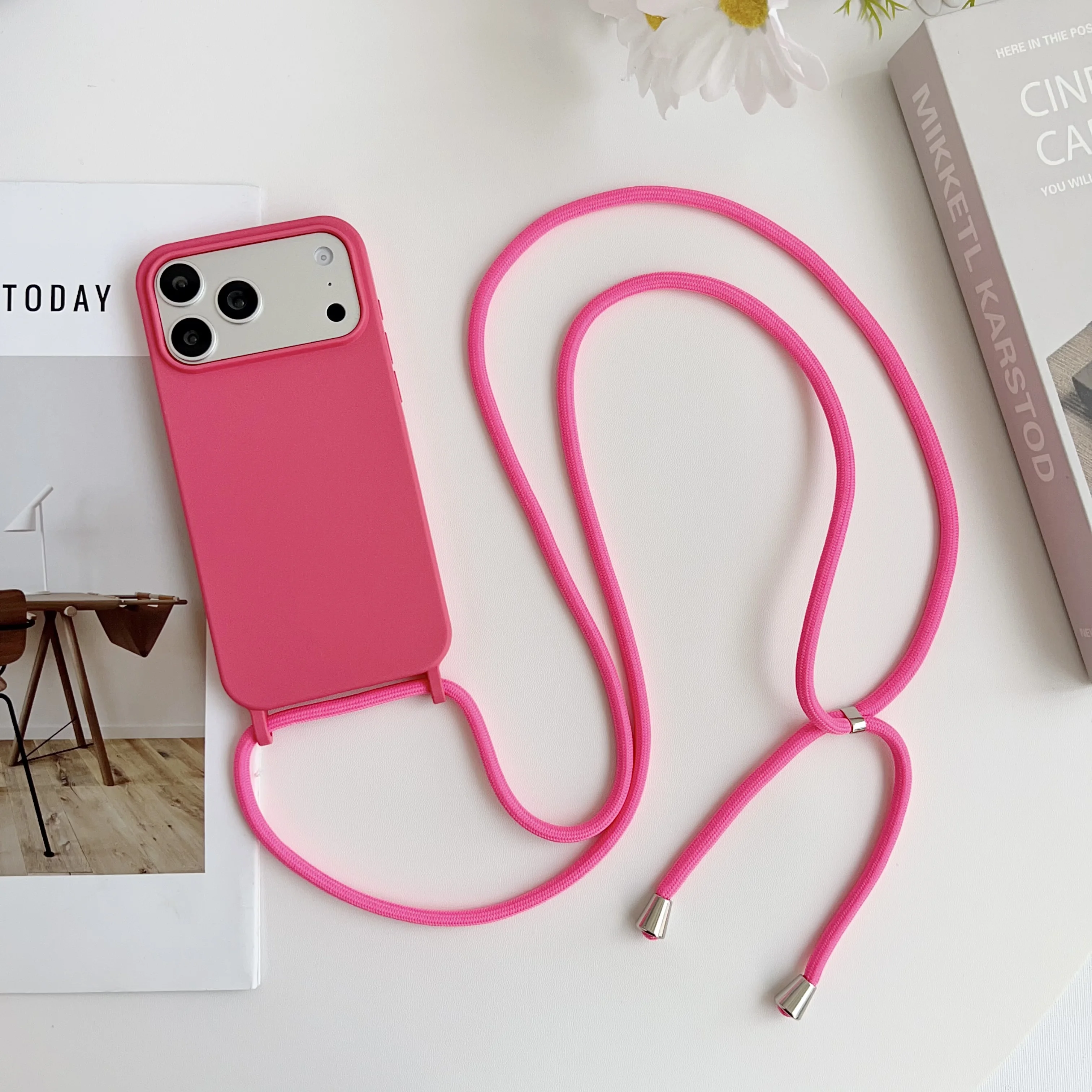 Candy Crossbody Lanyard Cord Silicone Case with Necklace Strap - Soft Bumper Cover
