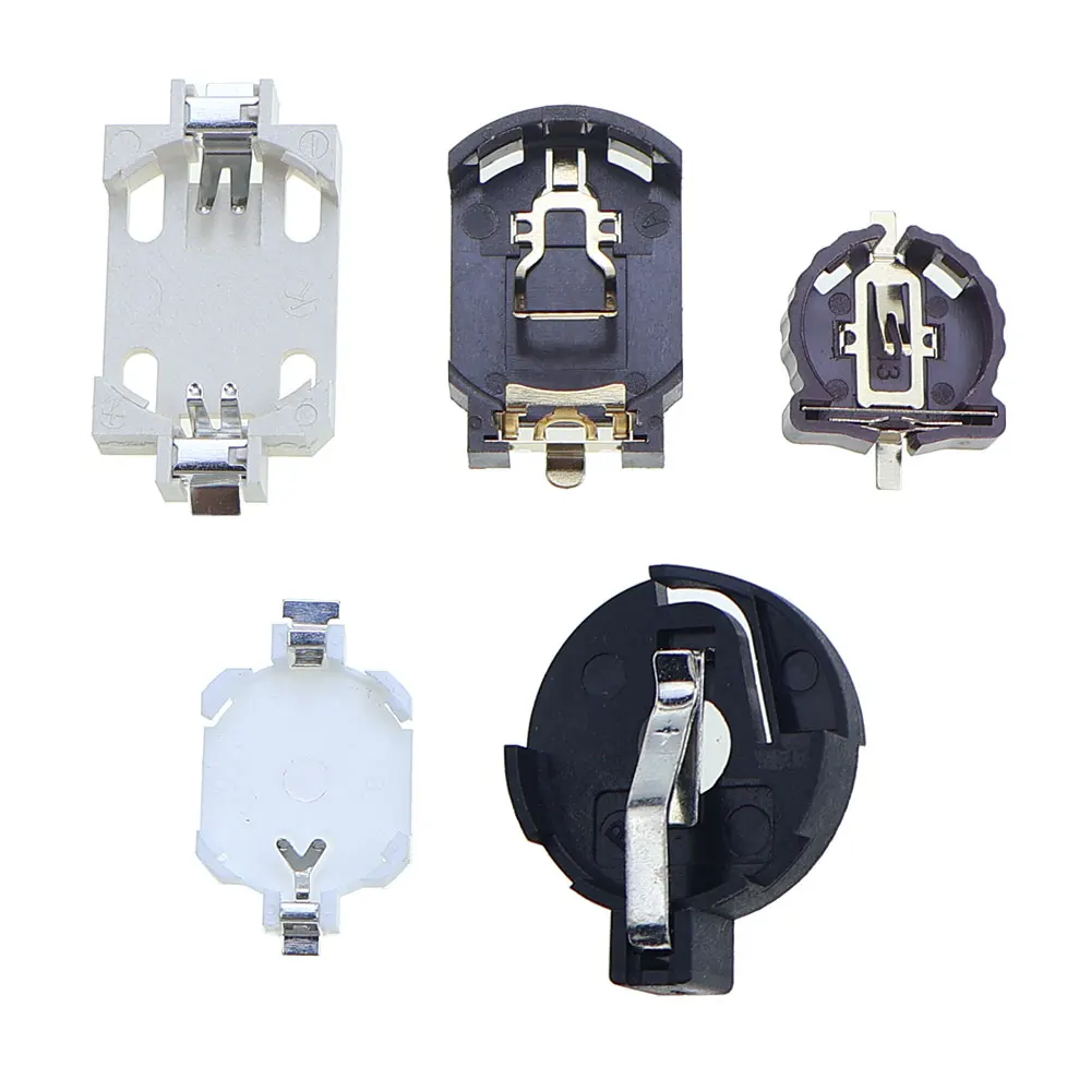 JCD 10pcs SMD SMT CR2450 CR2032 CR2025 CR1220 3V Battery Button BS-2032/1220/1616 Cell Coin Battery Holder Socket Case Box image 2
