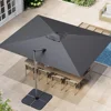 9'x12' 360°Rotation Outdoor Umbrella, Double Top Large Offset Sun Shade Umbrella for Garden Deck Pool Backyard Patio 1