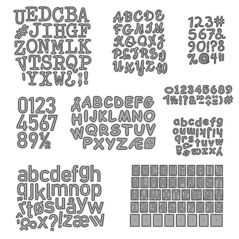 Alphabets Letters Metal Cutting Dies Numbers for 2021 New Scrapbooking Frame Stamps Crafts Background Hollow Cardmaking Stencil | Дом и сад