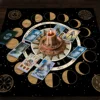 Phase of the moon Altar Cloth Tarot Card Table cloth Witch Divination Table Cover Reading Tarot Mat Witchy Gifts Decor 2