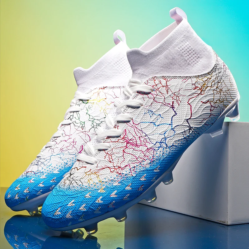 

Men's High Top Soccer Shoes TF/FG New Professional Anti-Slip Football Boots Children's Outdoor Grass Soccer Sneakers Size 35-46