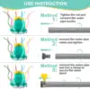 Outdoor Water Spray Sprinkler for Kids and Toddlers Summer Outside Toys Backyard Games with 8 Wiggle Tubes for Boys Girls 5
