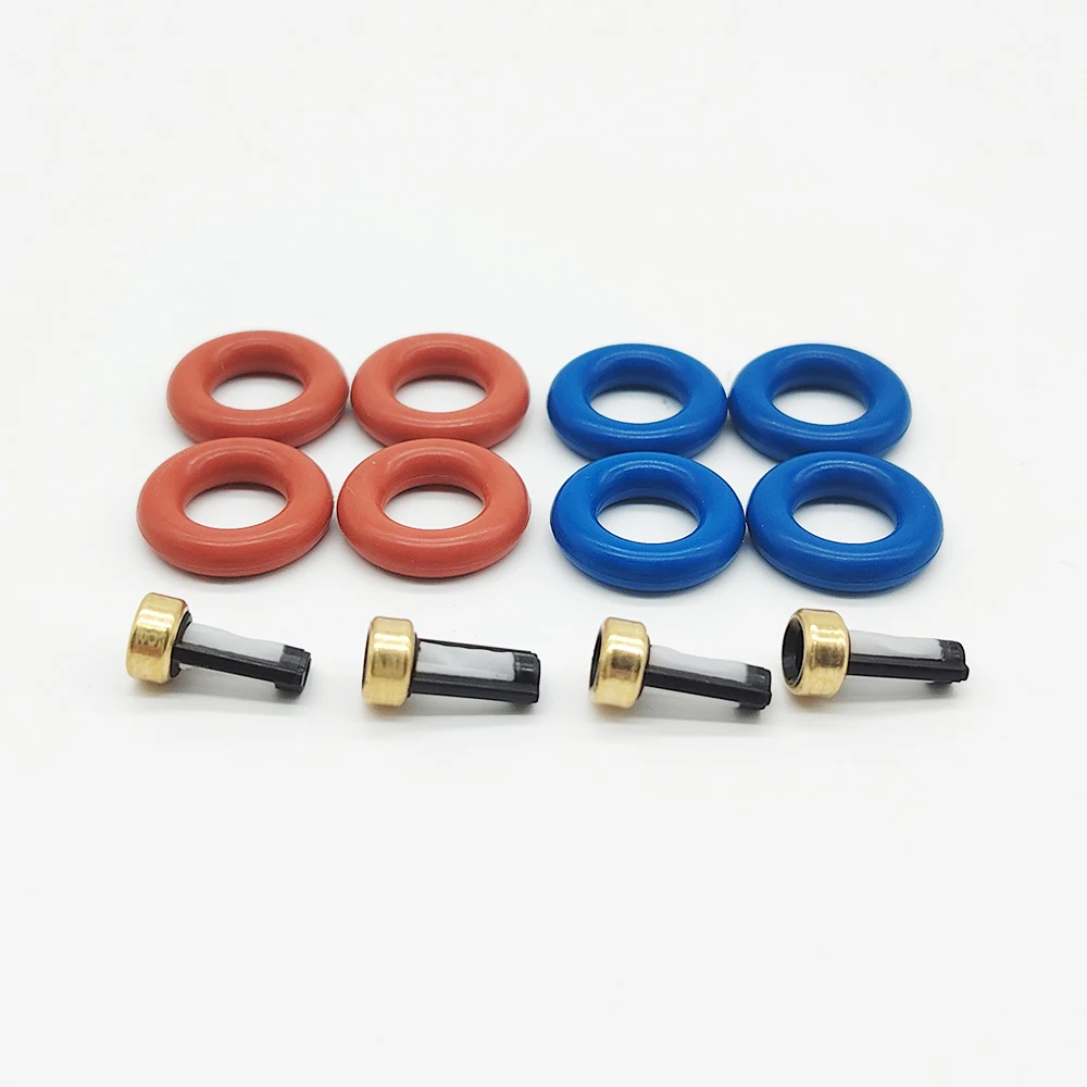 4 Sets Injector Repair Kits Micro Filter Oring For OPEL 2.2 12565474 12563420 12564446 93184428 12569631 12563420