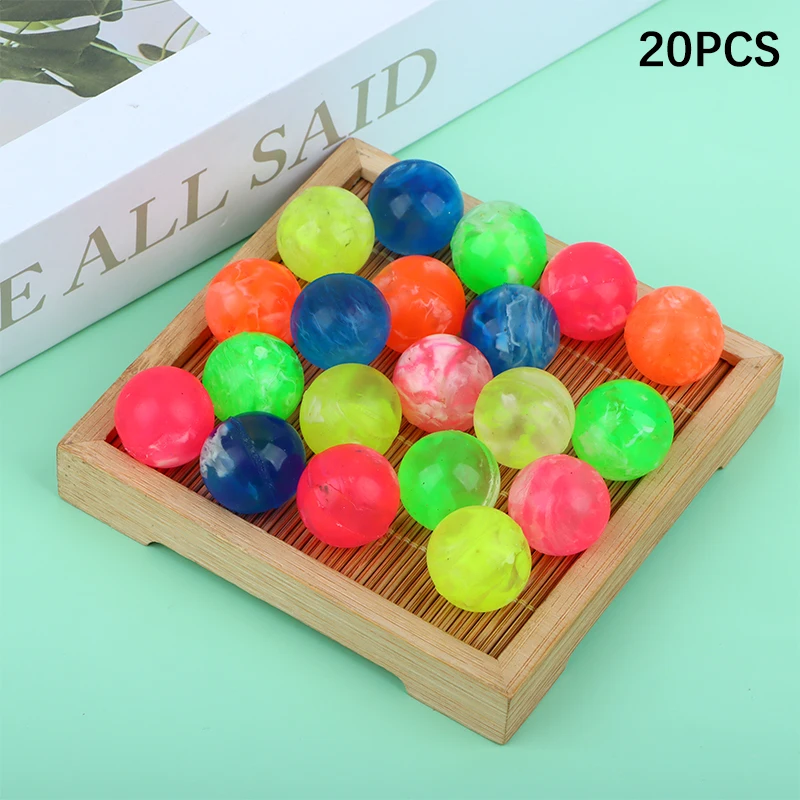 

20Pcs/lot Rubber 19mm Cloud Bouncy Balls Funny Toy Jumping Balls Mini Neon Swirl Bouncing Balls For Kids Sports Games Toy Balls