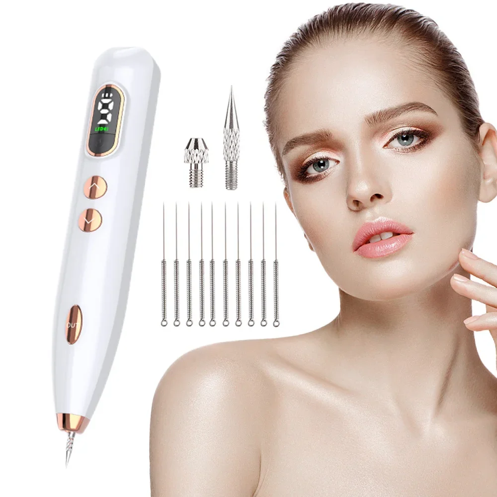 Skin Tag Remover Wart Eliminator Laser Plasma Pen Papillomas 9Levels LCD Electric Freckle Dark Spot Mole Removal Beauty Skincare