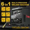 160A Mig Welder 110V/220V Dual Voltage 6 in 1 Stick Welder/Gas Mig/Gasless Flux Core Mig/Lift TIG/Spot Welding/Spool Gun 2