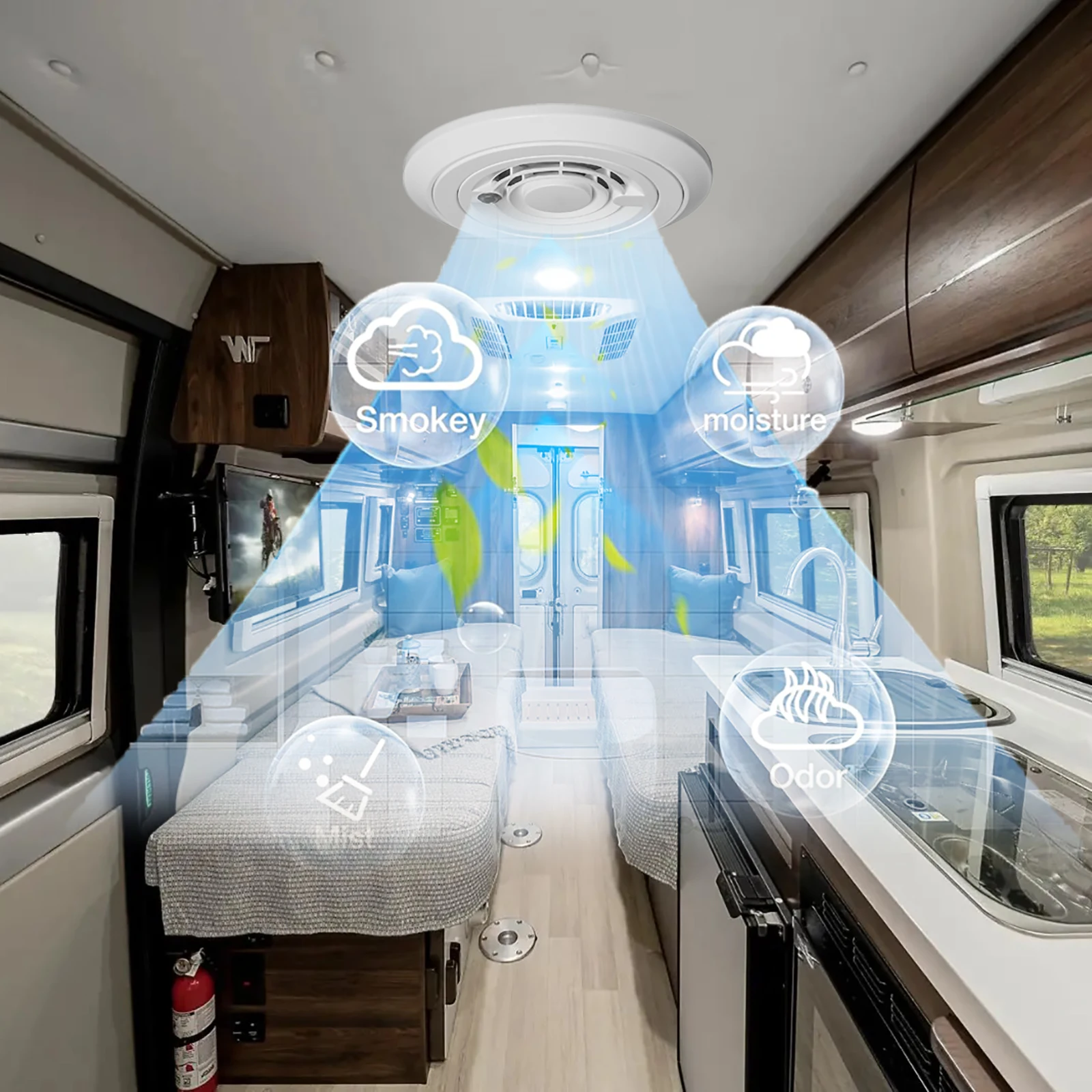 Caravan Solar Exhaust Vent Rv Fridge Fan DC12V RV Roof Exhaust Fan