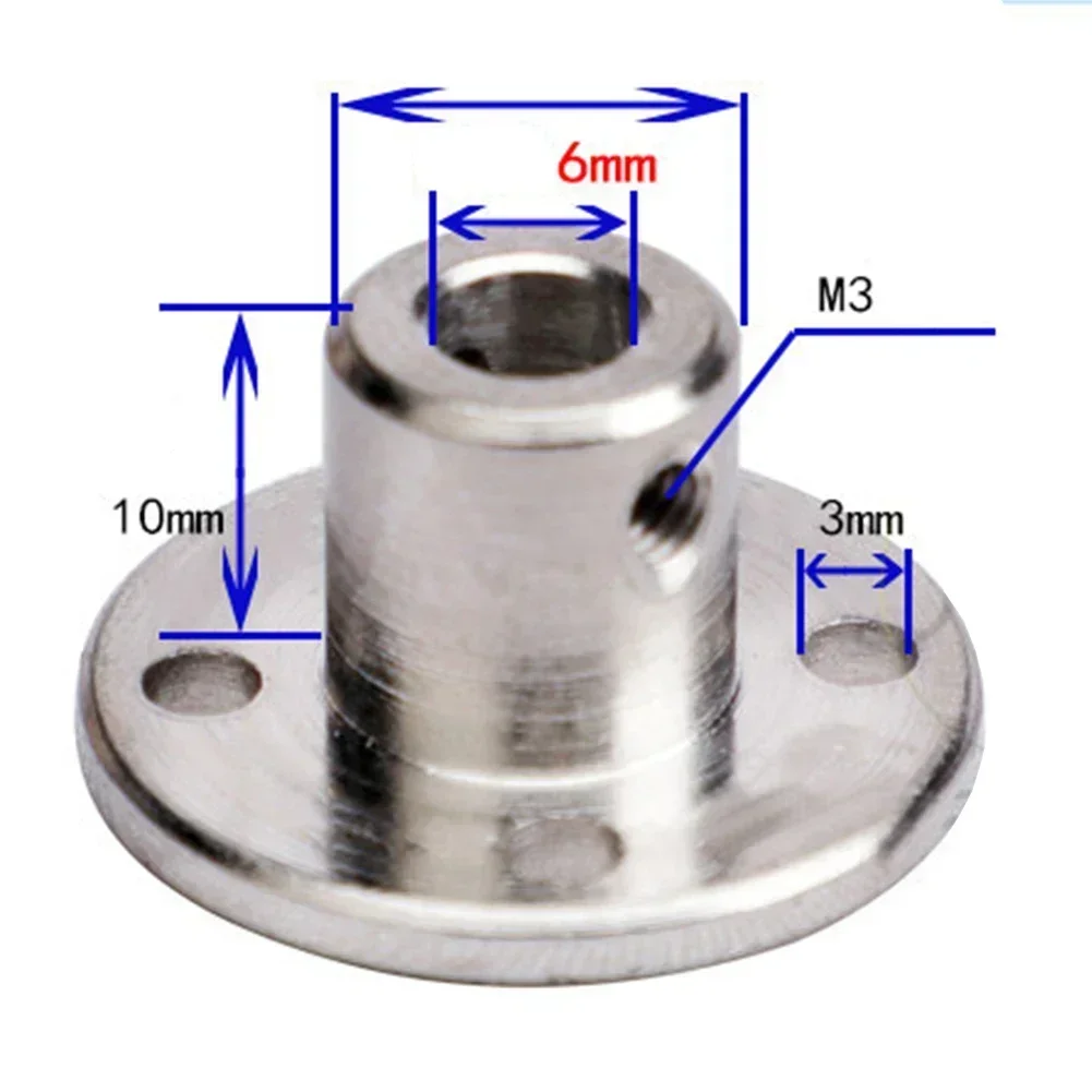 Flange Coupling Motor Guide Shaft Coupler Motor Connector Power Tools Accessories Plug 6mm With Screws 4pcs rigid flange coupling shaft coupler shaft connector rigid shaft coupler