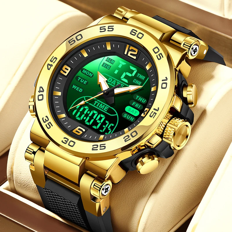 FOXBOX Fashion Business Watch Men Outdoor Sport Waterproof Men's Quartz Wristwatches Top Brand Luxury Luminous Chronograph Male