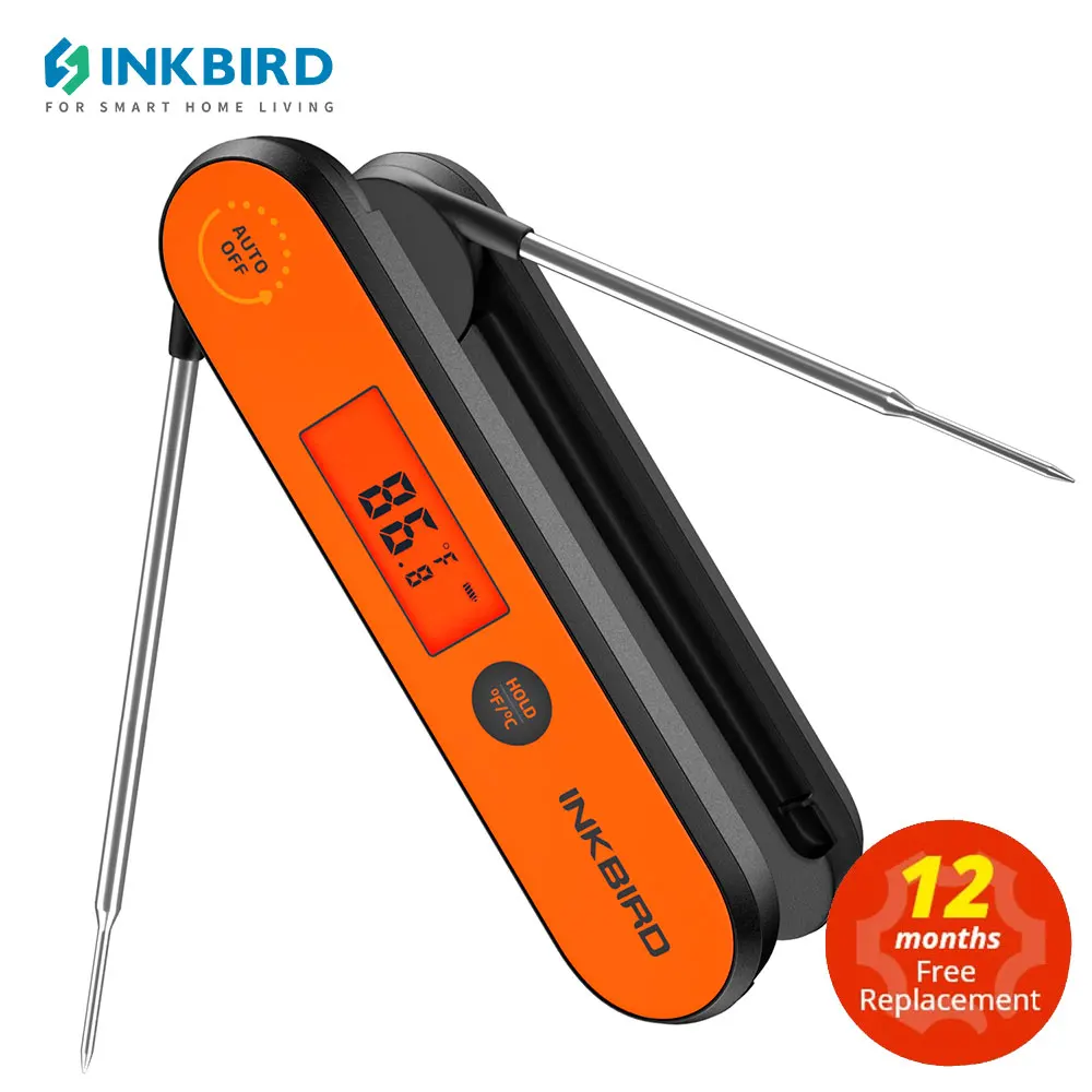 Inkbird Iht-1P Termometro Digitale Per Barbecue 250Mah Batteria Ricaricabile Termometro Per Carne Da Esterno Per Interni Con Sonda Pieghevole