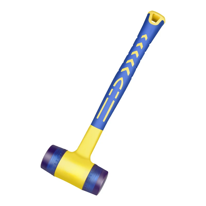 1 double headed installation hammer, 25mm to 45mm rubber hammer with rubber handle, detachable insulated installation hammer 6