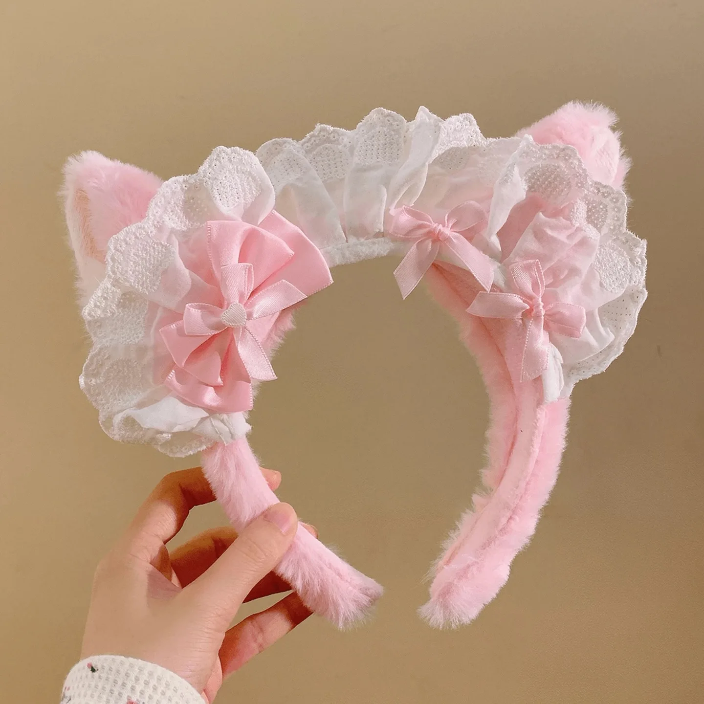Cute Plush Fox Ears Hair Hoop Women Girls Lovely Party Club Bar Cosplay Hair Clip Headband Hair Accessories Furry Headwear