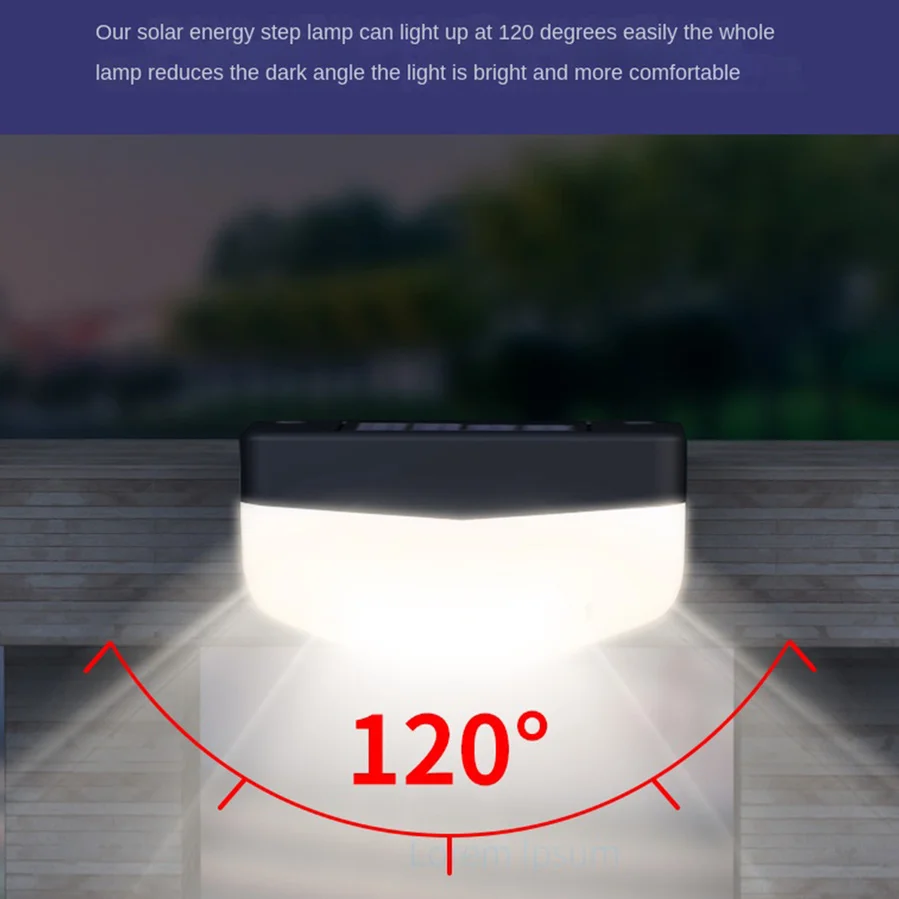 1-10pcs LED Solar Stair Light Waterproof Outdoor Garden Passage Courtyard Terrace Guardrail Step Light Landscape Light 2