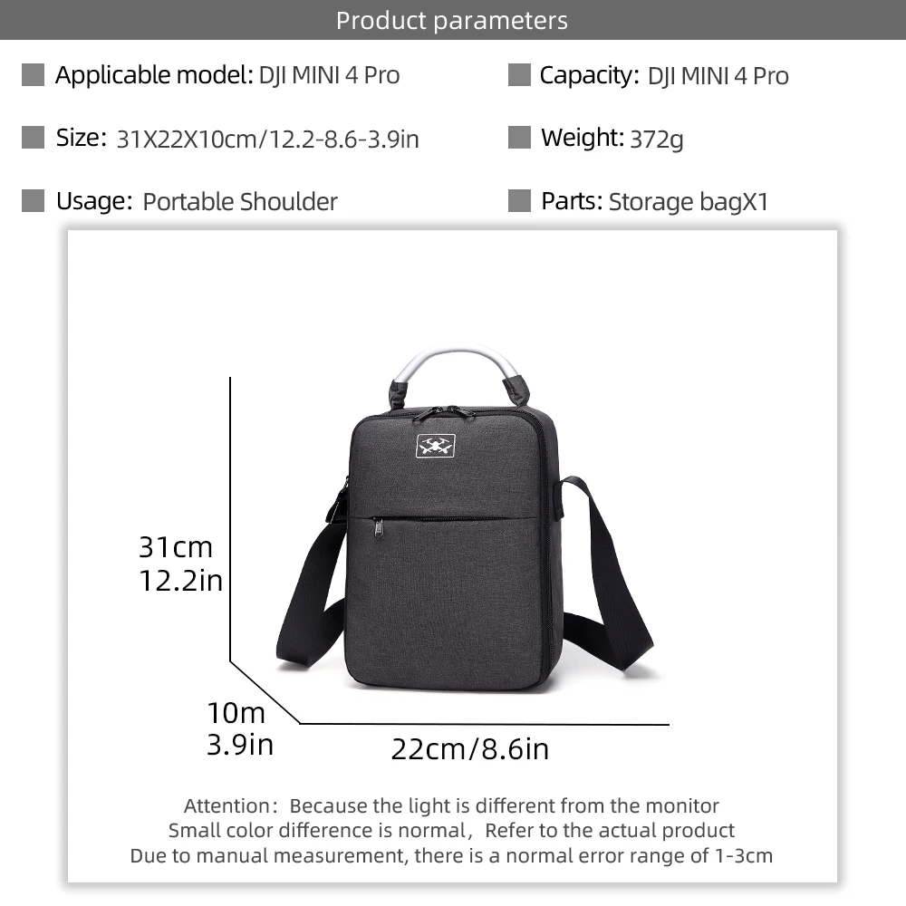 Drone Accessories Drone Storage Bag Drone Storage Case Camera Shoulder Bag Shoulder Bag for DJI Mini 4 Pro Portable for DJI RC2/ RC-N2 Remote Control