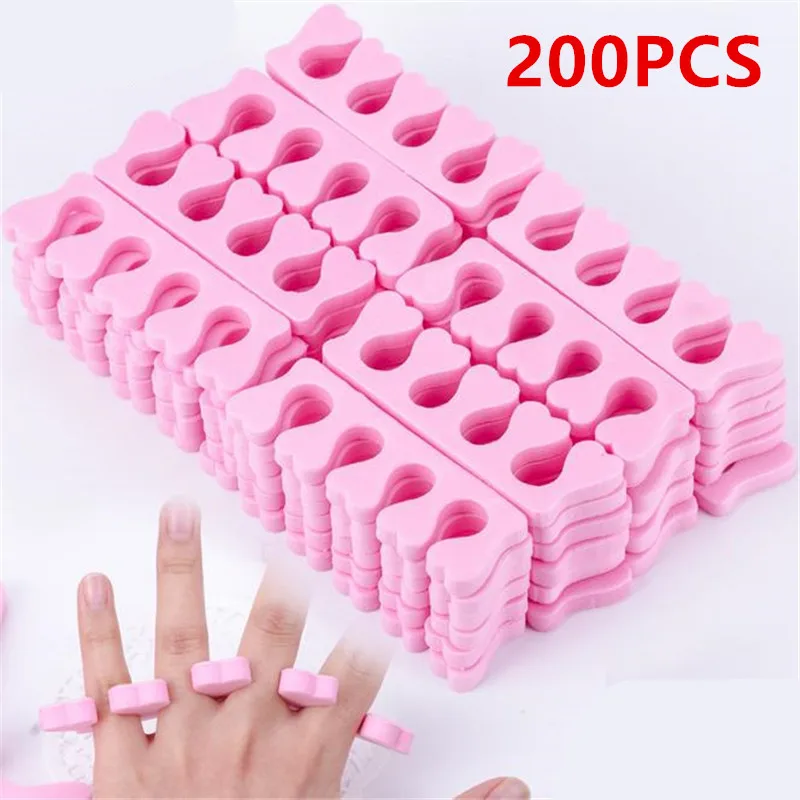 

100 Pairs=200pcs Sponge Toe Separators Fingers Foots Sponge Soft Gel UV Beauty Tools Polish Manicure Pedicure Tool Wholesale 3#