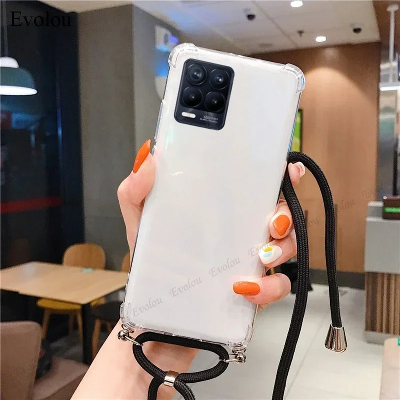 OPPO Find X9 Ultra Crossbody Necklace Shockproof Transparent Silicone Case