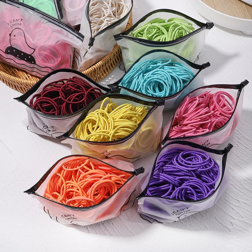 20PCS/Lot Girls Solid Color Big Rubber Band Ponytail Holder Gum Headwear Elastic Hair Bands Wholesale Kids Accessories Ornaments