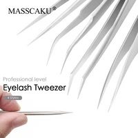 Hot Sale Professional 402 Stainless Steel Ergonomically Eyelashes Tweezers High Precision Anti-Static Makeup Tools Easy to Use 1