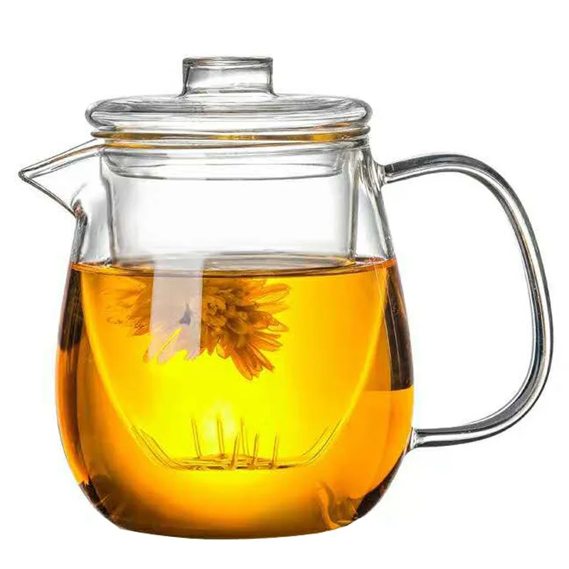 

New 2023 Tea Set Glass Tea Pot Borosilicate Heat Resistant Glass Tea Pot Gas Stove Flower Pu'er Tea Pot with Filter Kung Fu Tea