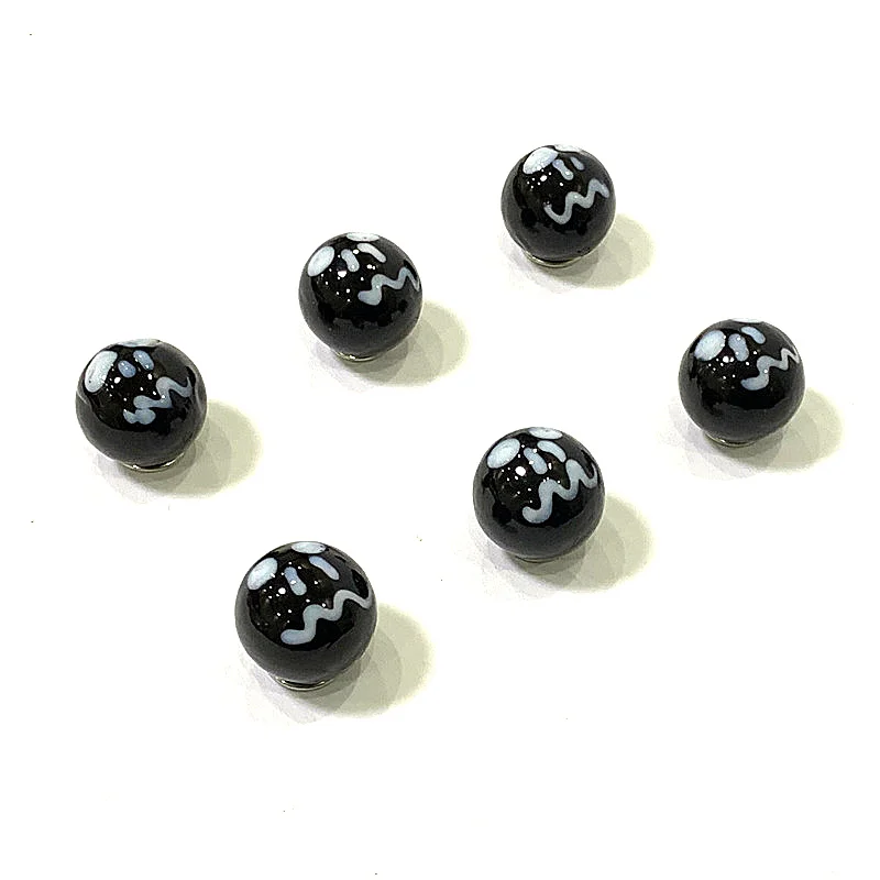 6 pcts 16mm 희귀 대리석 유리 공 장식품 홈 수족관 분재 장식 액세서리 어린이 장난감 핀볼 크리스마스 새해 파티 선물