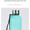 1 Liters Water Bottle Motivational Drinking Bottle Sports Water Bottles With Time Marker Stickers Portable Reusable Plastic Cups 4