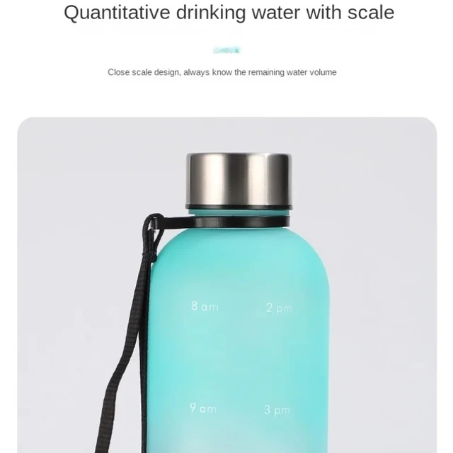 1 Liters Water Bottle Motivational Drinking Bottle Sports Water Bottles With Time Marker Stickers Portable Reusable Plastic Cups 4