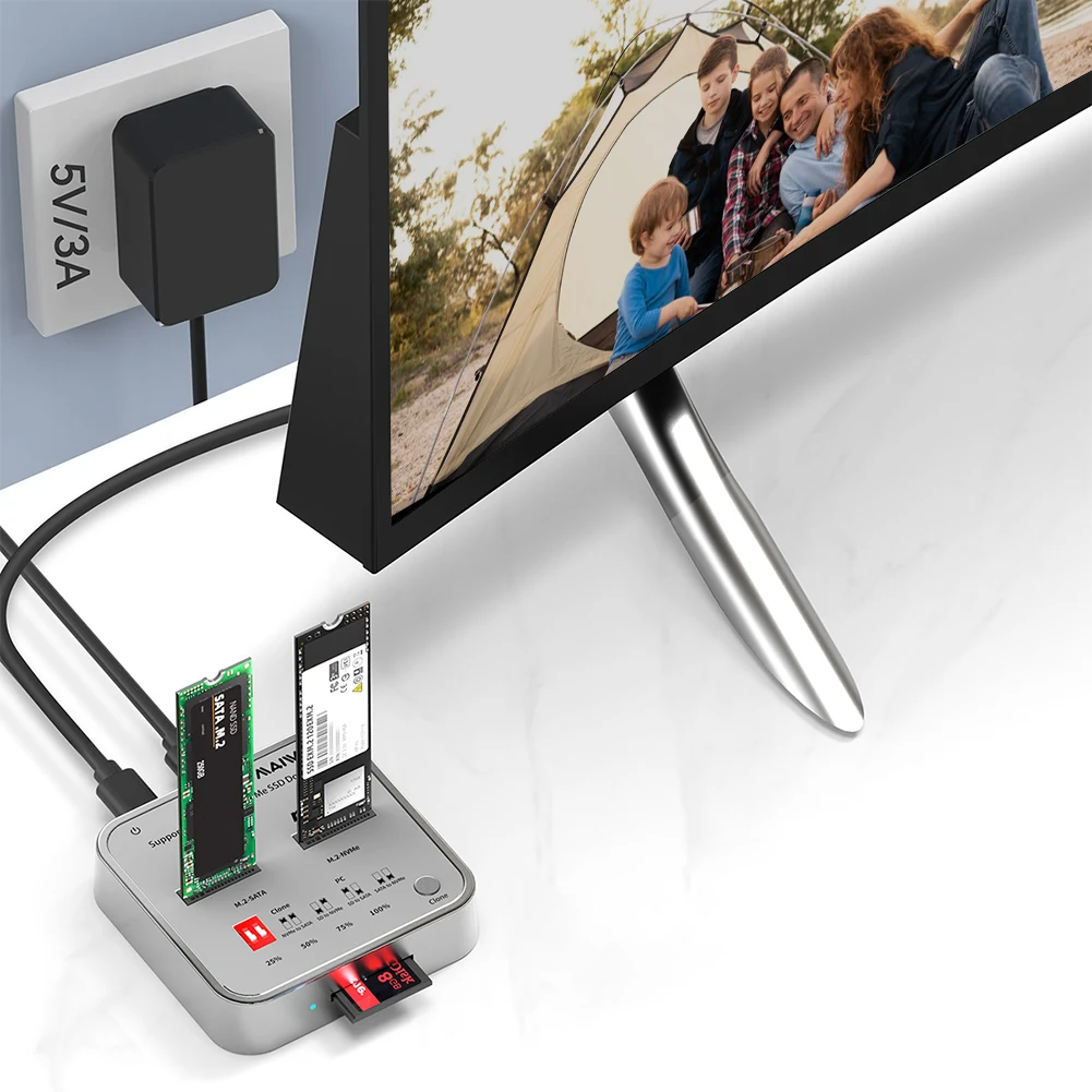 USB C SSD   Ŭ, SD ͽ ī ̽   Ŭ, M.2 SATA/NVMe ŷ ̼, 10Gbps