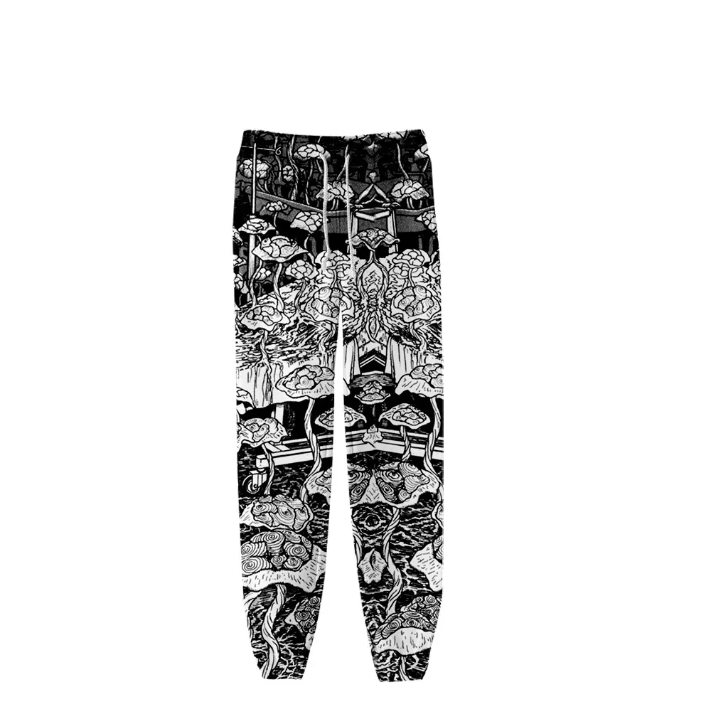 Japan Horror Manga Junji Ito Sweat Pants 3D Joggers Pants 