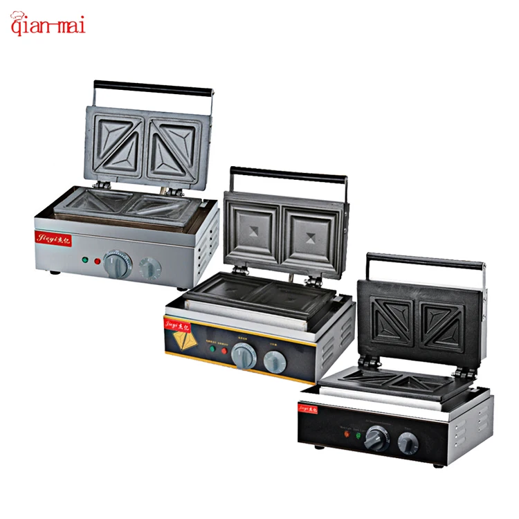 None-stick Commercial Electric Snack Bubble Delish by Waffle Cast Aluminium Double-sided Belgium Sandwich Waffle Maker