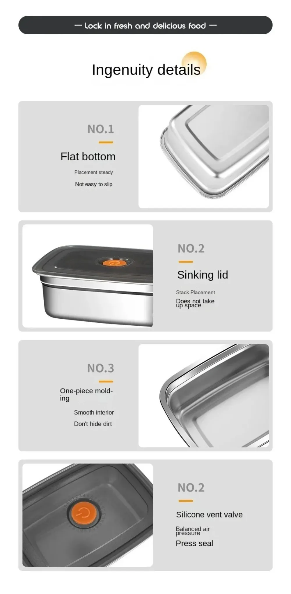 Stainless Steel Bento Box Image 13