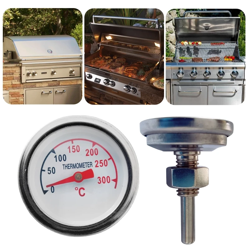 

DONG BBQ Smoker Grill Temperature Gauge BBQ Thermometers Cooking Foods Probe Grilling