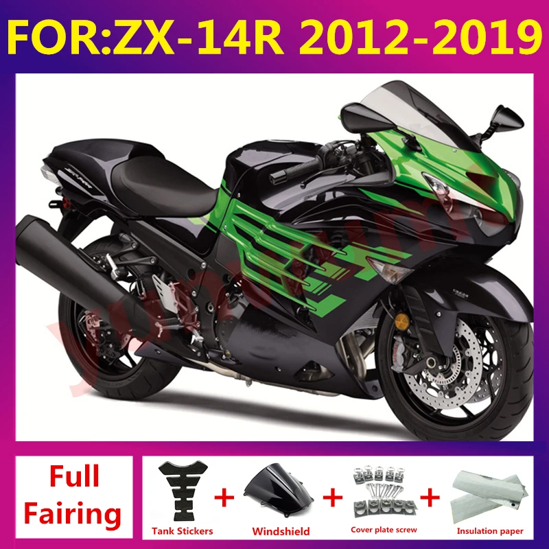 

Motorcycle Full Fairing Kit For kawasaki ZX14R ZX 14R 2012 2013 2014 2015 - 2019 ZX-14R Bodywork fairings zxmt set green black