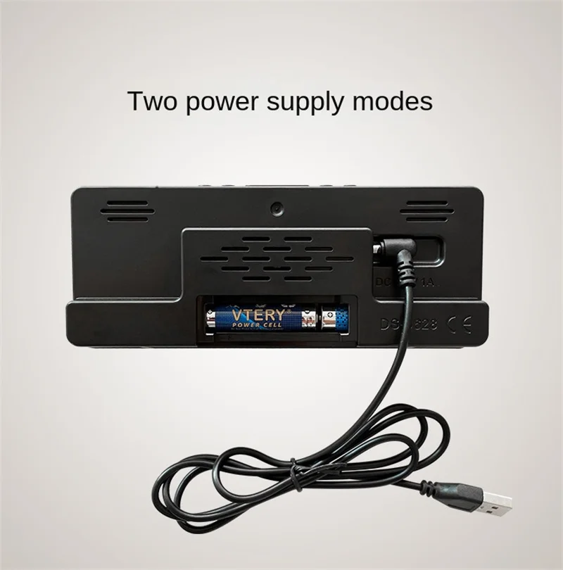 New Multi-functional LED Digital Alarm Clock Acoustic Control Student Alarm Clock Temperature and Date Display Alarm Clock