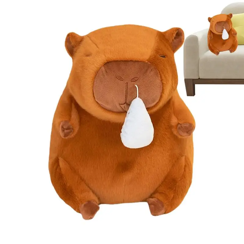 

Stuffed Capybara Plush Toy Capybara Stuffed Animal Plush 33cm Soft Runny Nose Capybara Comfortable Capybara Plushie Dolls Gift