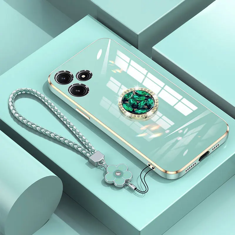 Luxurious Diamond Holder Case with Lanyard Stand Ring