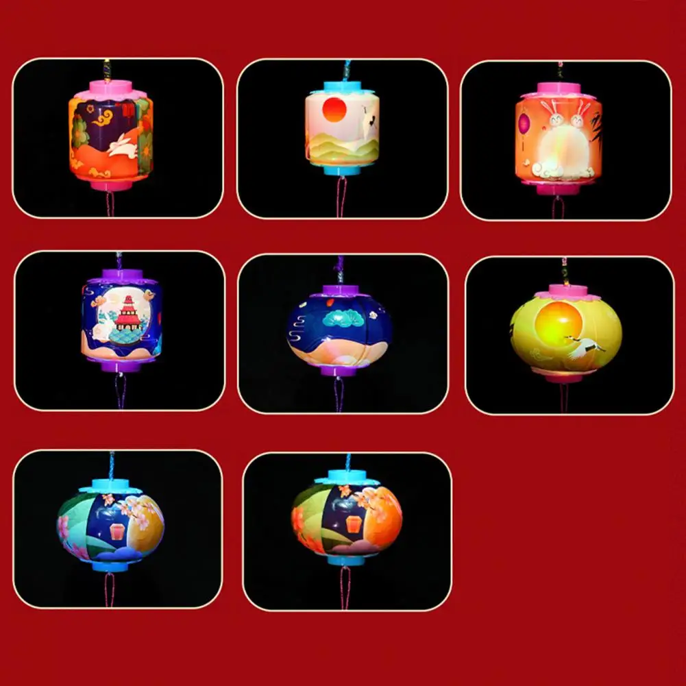 

Funny Luminous Lantern Toy Luminescent Eye-catching Cartoon Pictures Luminous Lantern Toy PVC Lantern for Spring Festival
