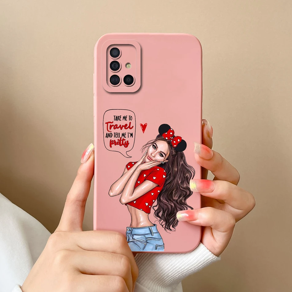 thumbnail image 1 of Phone Case For Samsung Galaxy A51 A71 A31 Cartoon Liquid Silicone Full Protection Anti Choc Back Cover For Samsung A 51 71 31, 1 of 5