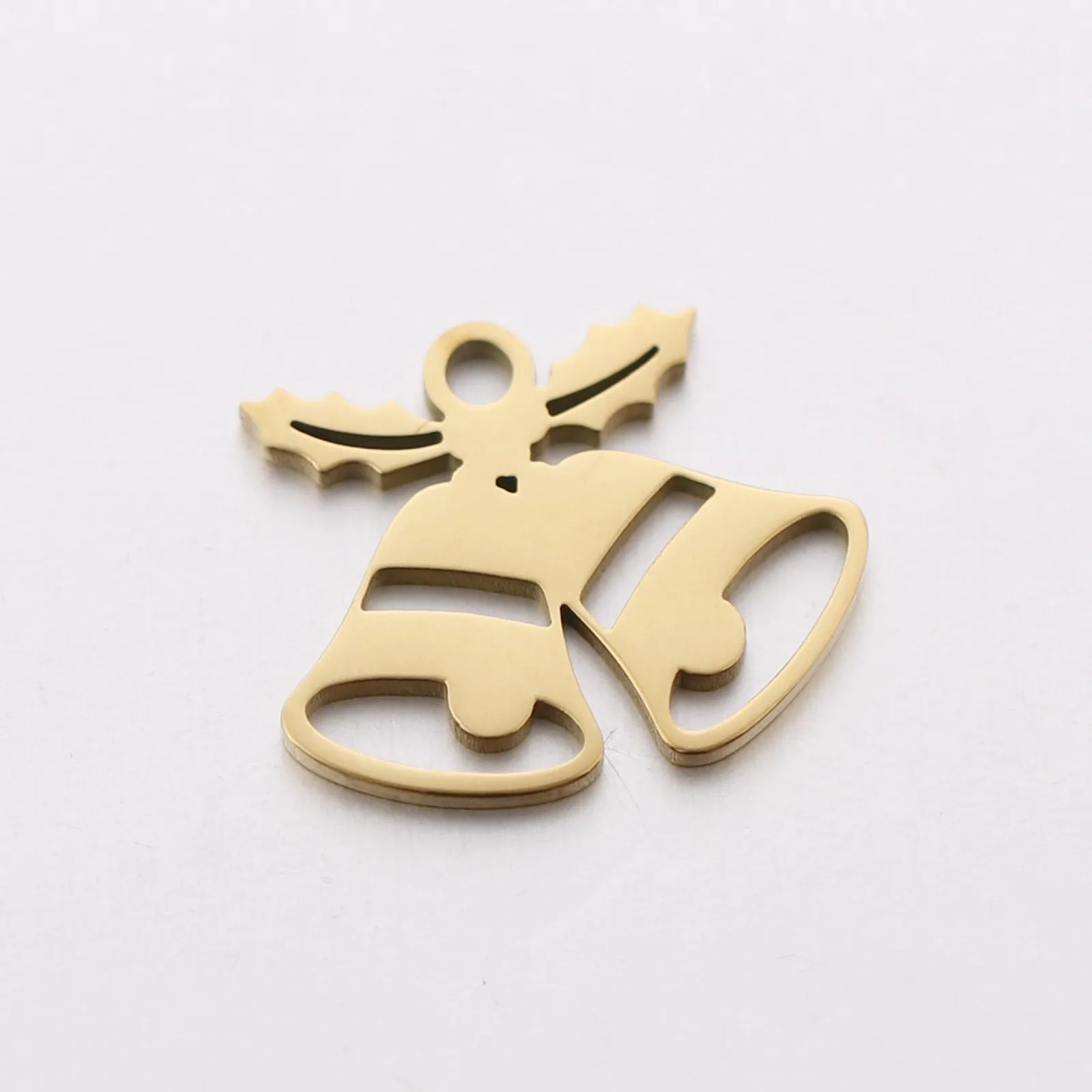 3 Stück Weihnachts anhänger Edelstahl Mini Schneemann Elch Weihnachts baum Schneeflocke Anhänger für Schmuck machen DIY Halskette Lieferungen – Detail 7
