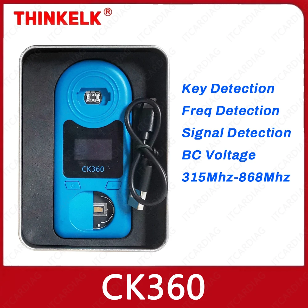 

CK360 Auto Key Frequency Detector Easy Check Remote Control Key Tester for Frequency 315Mhz-868Mhz & Key Chip & Battery