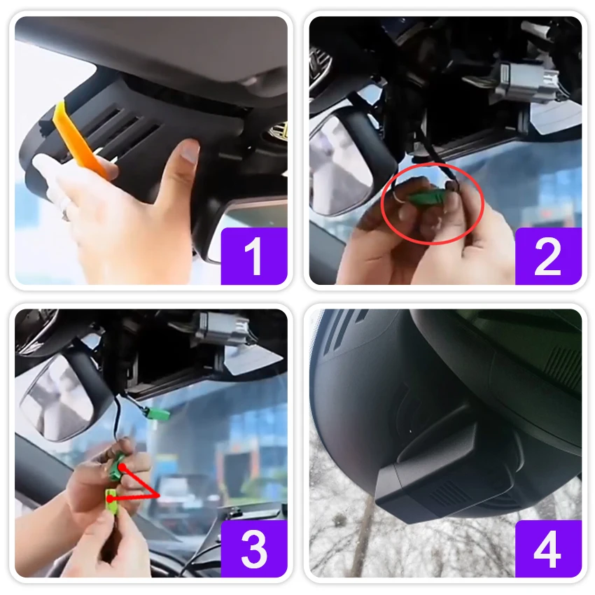 Dash Cam 4K Per VOLVO XC60 S90 V90 2018 2019 2020 2021 2022 2023 2024 2025, Plug and Play Car DVR Dashcam Videoregistratore - immagine 4