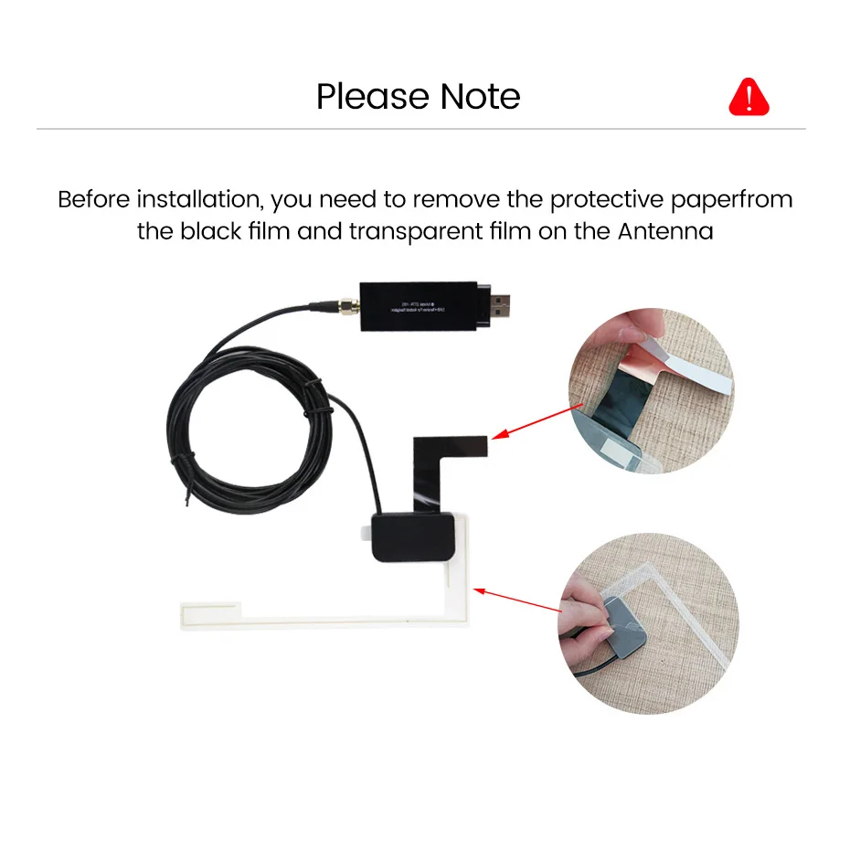 DAB + Antenna with USB Adapter Receiver Android Car Stereo Player Car GPS Receiver DAB+ Signal For Universal