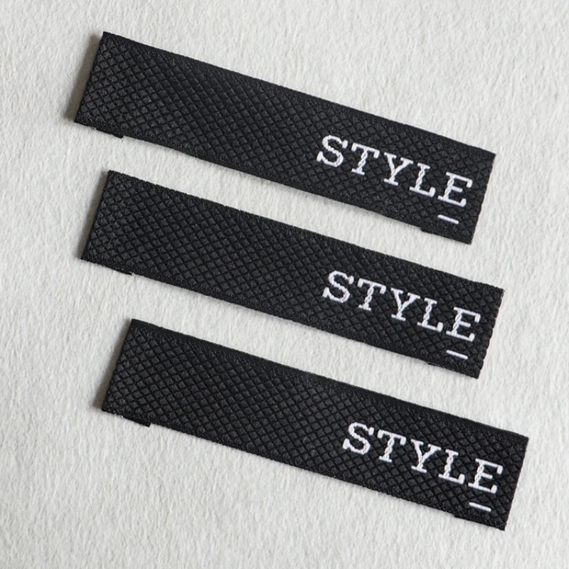 

high-end brand woven label, clothing main label design, customized accessories tags for clothes
