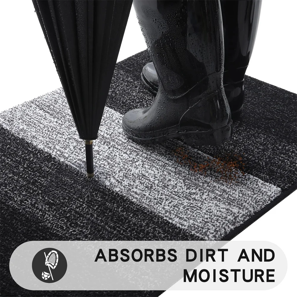 Olanly 도어 매트 실내 미끄럼 방지 입구 도어 매트 로우 프로파일 매트 발 매트 Supe 흡수성 환영 욕실 러그 정문 카펫