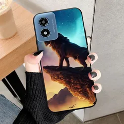 Soft Silicone Shockproof Cover with Cool Wolf Design - Compatible with Moto G Play 2024 for G Play Gen 3 (55)