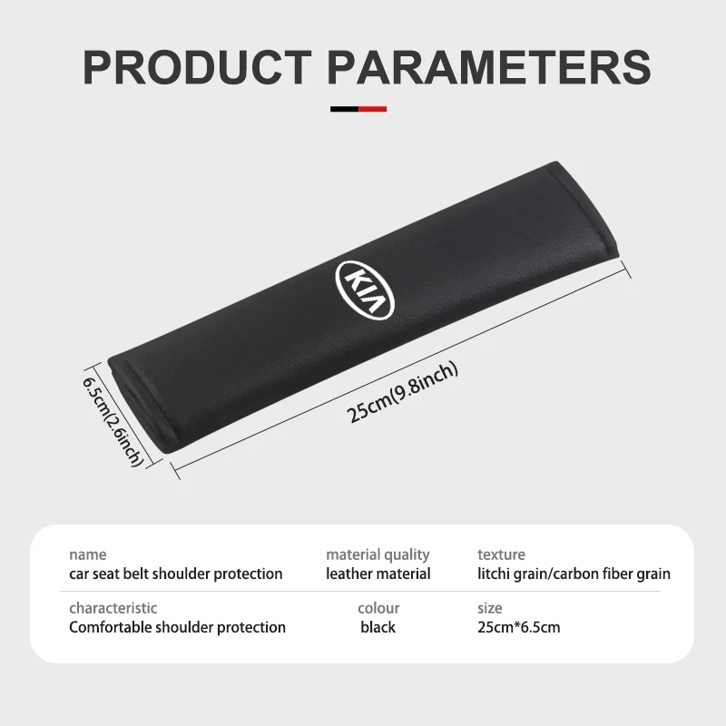Car Seat Belt Shoulder Protector Cover For KIA GT LINE K2 Sportage Stinger Sorento Ceed Soul Sorento VENGA K3 K4 K5 Accessories - 34 - View #9