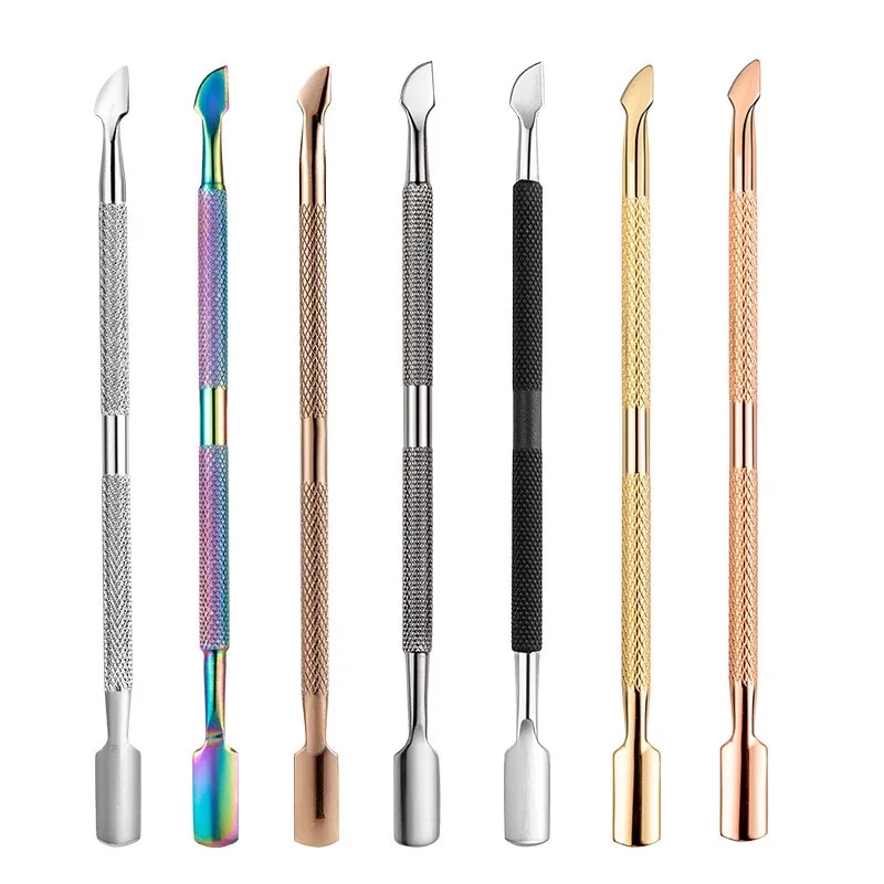 Cuticle Pusher 2-Ways Stainless Steel For Pedicure Manicure Nail Care Cleaner Tool