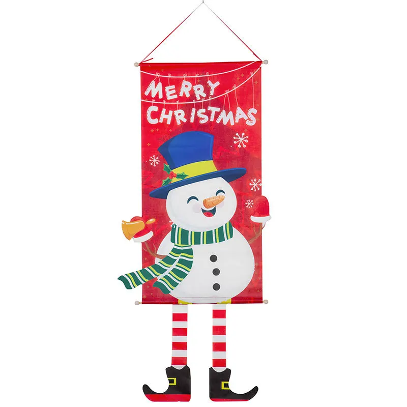 

Door Banner Household New Year Gifts Hanging Santa Claus Navidad Merry Christmas Home Decoration Hanging Flag Front Door