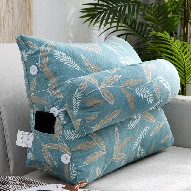 Coussin de dossier triangulaire en coton lin, 45x50x22cm, coussins de canapé,  lit, oreiller de taille arrière, bureau, salon, décoration d'intérieur -  AliExpress